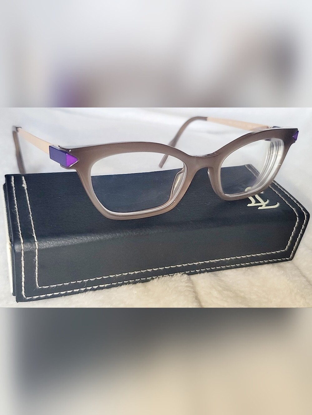 Vintage Anne Et Valentin Women's Eyeglasses Modern Cat M1416 France 49[]20 140